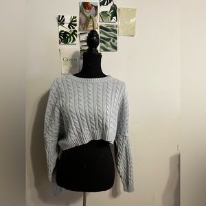 Altar’d State Blue Cropped Sweater